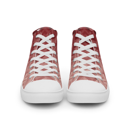 Men's Canvas Sneakers ❯ Polygonal Gradient ❯ Ruby Red