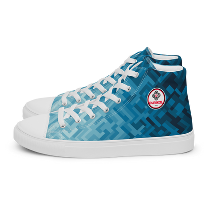 Men's Canvas Sneakers ❯ Polygonal Gradient ❯ Celestial Blue