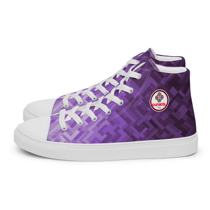 Men's Canvas Sneakers ❯ Polygonal Gradient ❯ Amethyst Purple