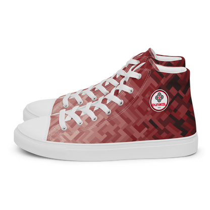 Men's Canvas Sneakers ❯ Polygonal Gradient ❯ Ruby Red