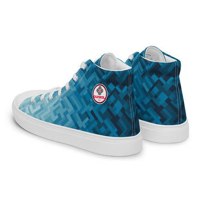 Men's Canvas Sneakers ❯ Polygonal Gradient ❯ Celestial Blue