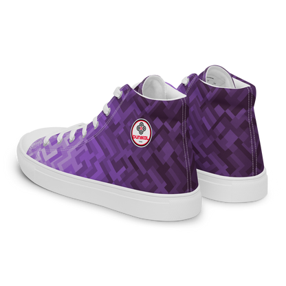 Men's Canvas Sneakers ❯ Polygonal Gradient ❯ Amethyst Purple