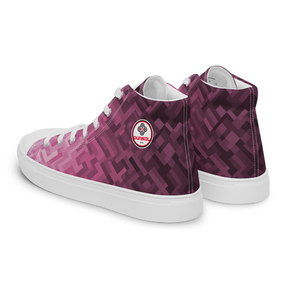 Men's Canvas Sneakers ❯ Polygonal Gradient ❯ Orchid Pink