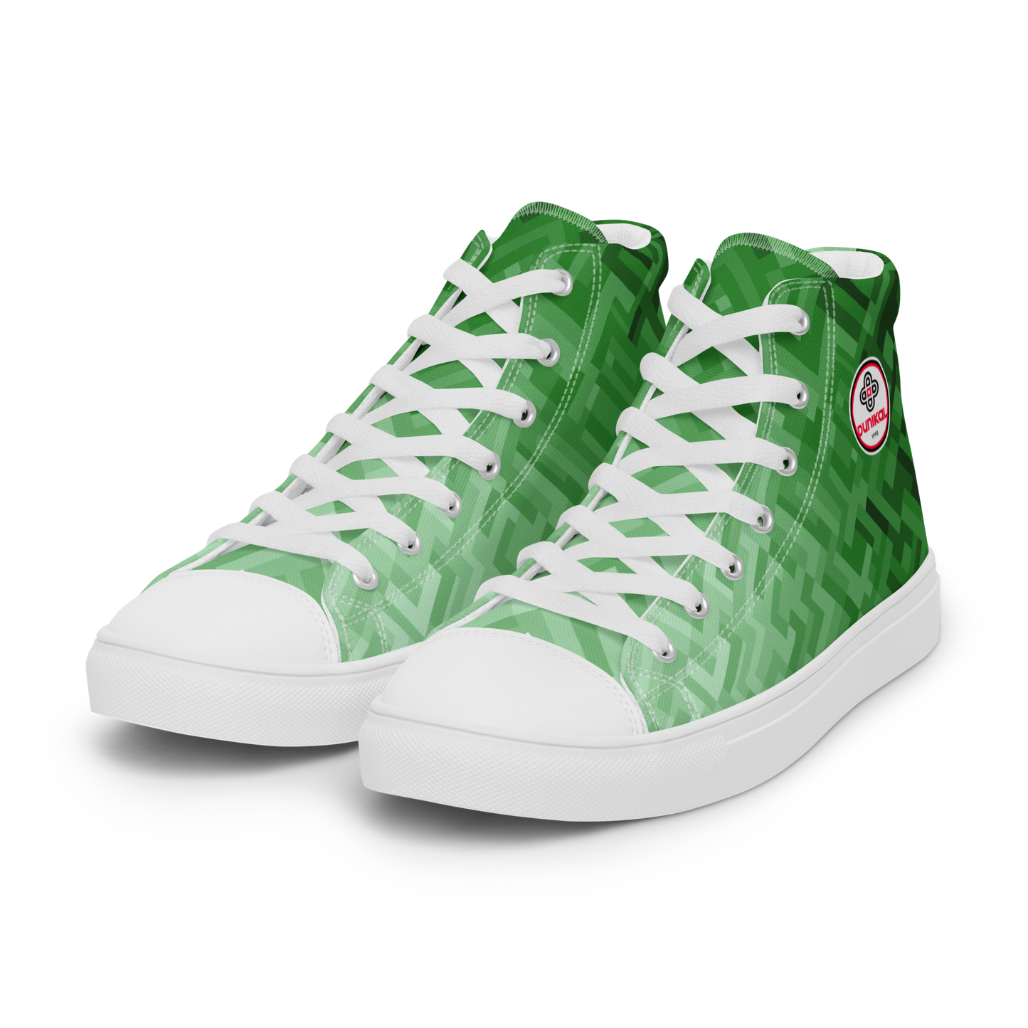 Men's Canvas Sneakers ❯ Polygonal Gradient ❯ Forest Green