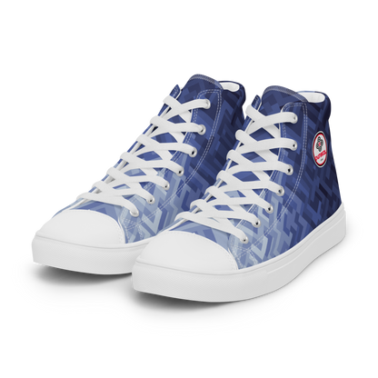 Men's Canvas Sneakers ❯ Polygonal Gradient ❯ Liberty Blue