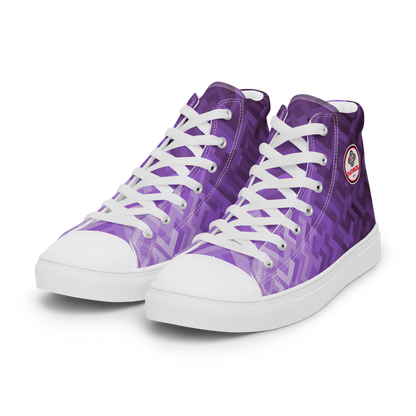 Men's Canvas Sneakers ❯ Polygonal Gradient ❯ Amethyst Purple