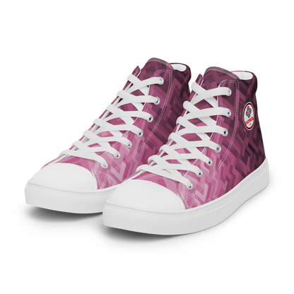 Men's Canvas Sneakers ❯ Polygonal Gradient ❯ Orchid Pink