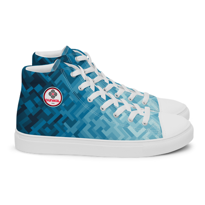 Men's Canvas Sneakers ❯ Polygonal Gradient ❯ Celestial Blue