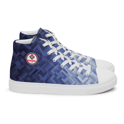 Men's Canvas Sneakers ❯ Polygonal Gradient ❯ Liberty Blue