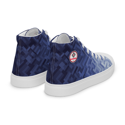 Men's Canvas Sneakers ❯ Polygonal Gradient ❯ Liberty Blue