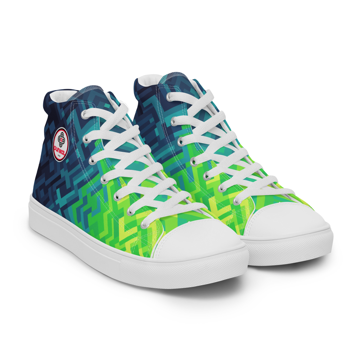 Men's Canvas Sneakers ❯ Polygonal Gradient ❯ Aurora Borealis