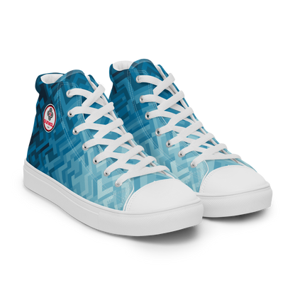 Men's Canvas Sneakers ❯ Polygonal Gradient ❯ Celestial Blue