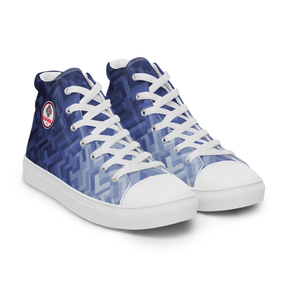 Men's Canvas Sneakers ❯ Polygonal Gradient ❯ Liberty Blue