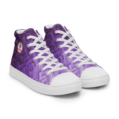 Men's Canvas Sneakers ❯ Polygonal Gradient ❯ Amethyst Purple