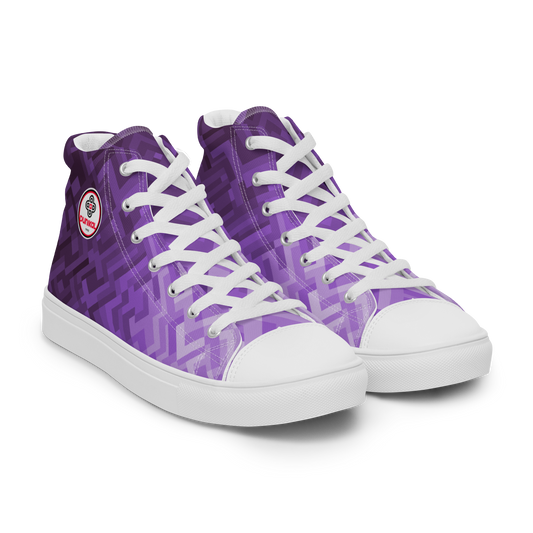 Men's Canvas Sneakers ❯ Polygonal Gradient ❯ Amethyst Purple