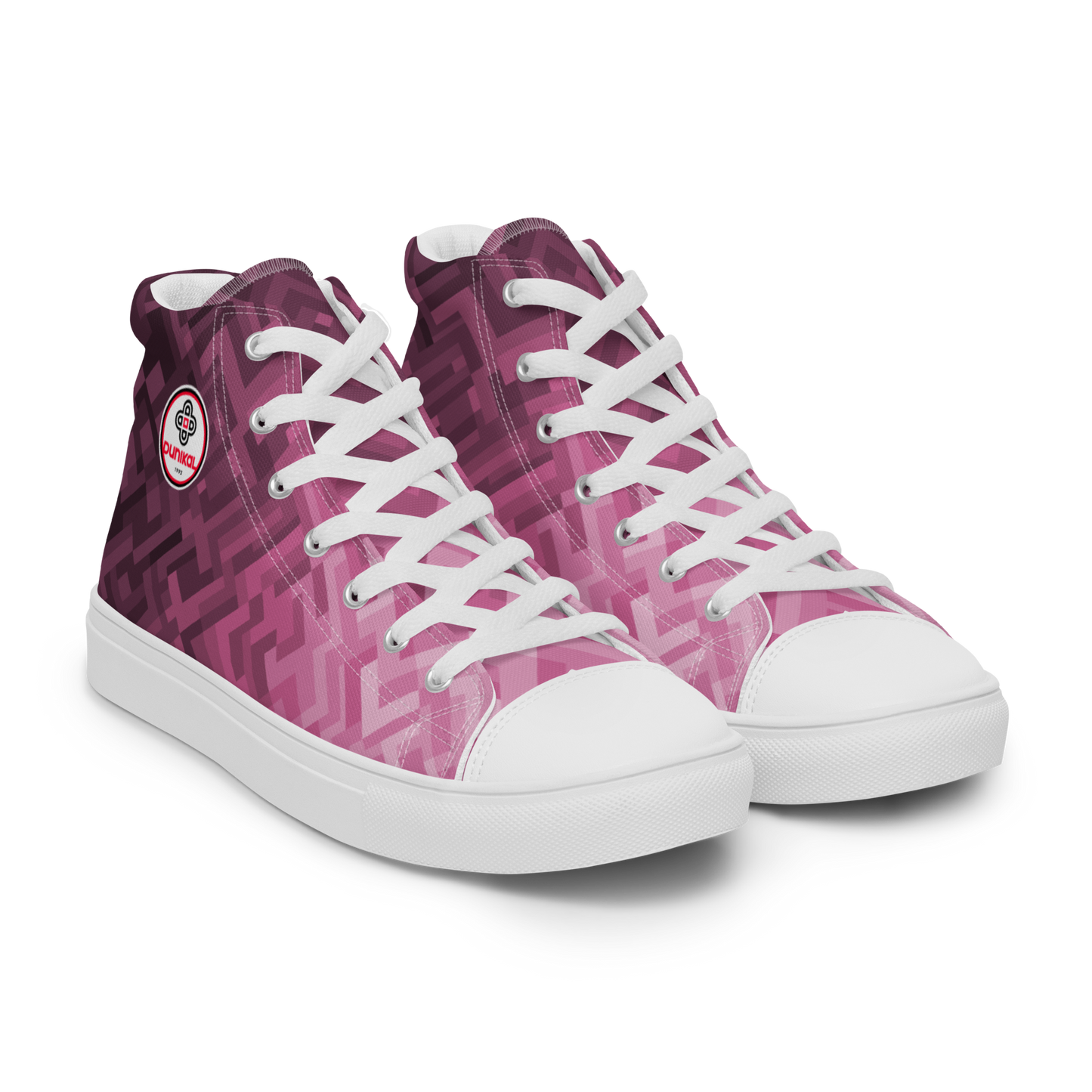 Men's Canvas Sneakers ❯ Polygonal Gradient ❯ Orchid Pink