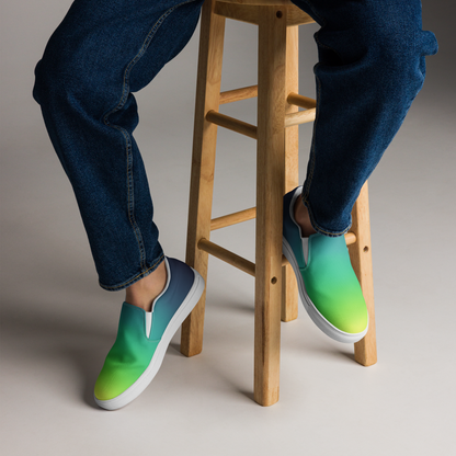 Men's Canvas Slip-Ons ❯ Pure Gradient ❯ Aurora Borealis