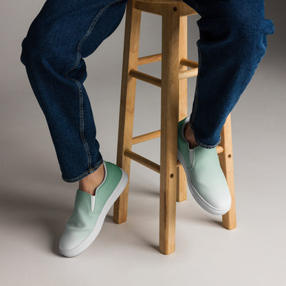 Men's Canvas Slip-ons ❯ Pure Gradient ❯ Bright Emerald