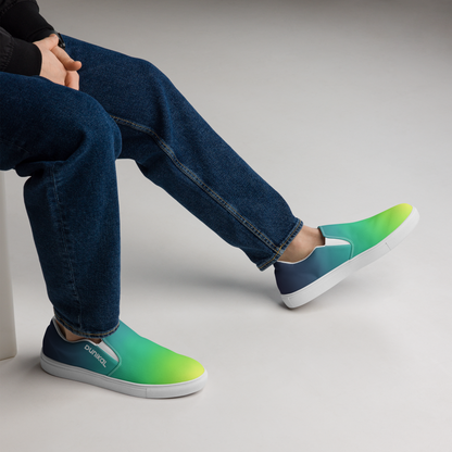 Men's Canvas Slip-Ons ❯ Pure Gradient ❯ Aurora Borealis