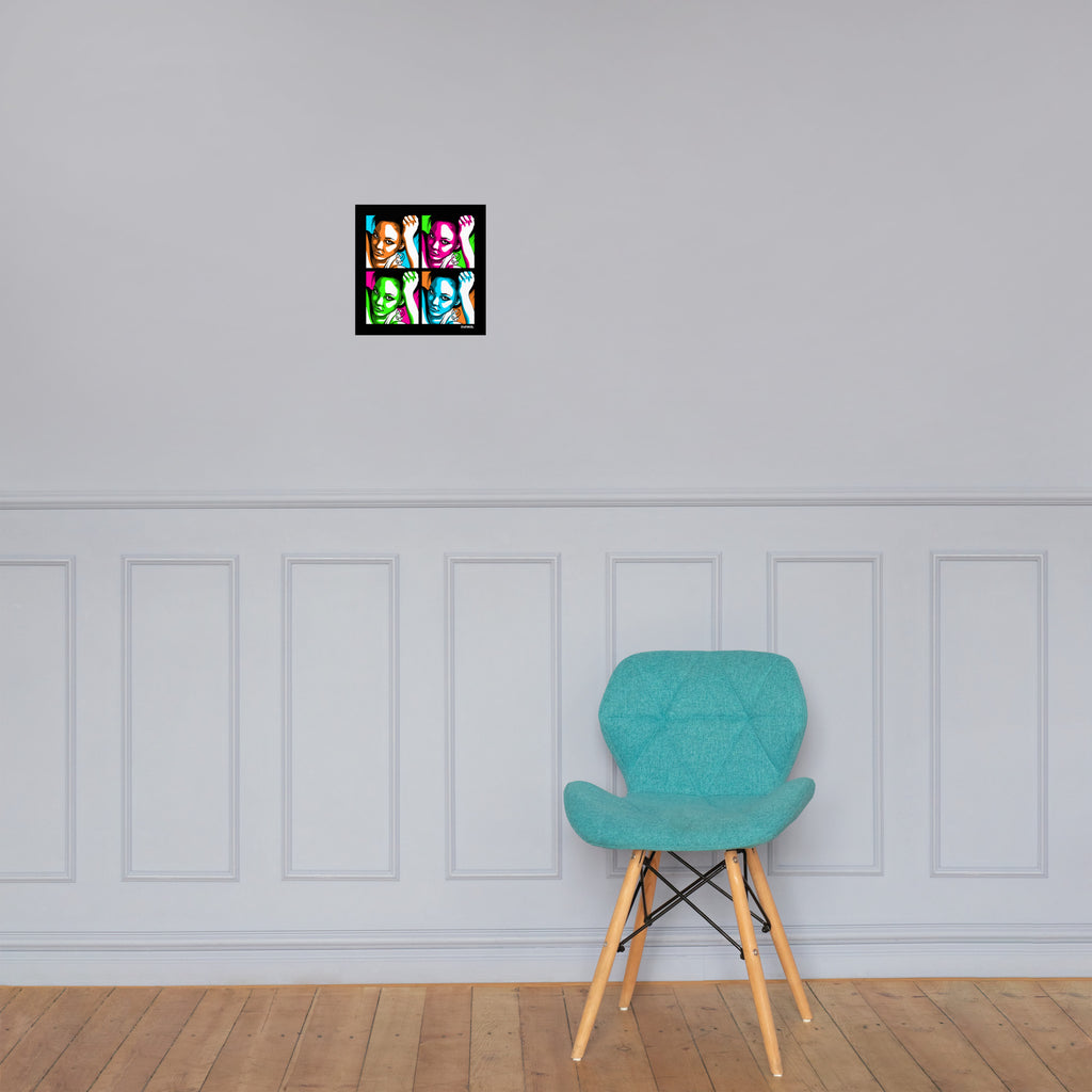 Affiche papier photo — Les femmes fatales portent du Crayola Néons