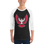 Camiseta de manga raglán 3/4 ❯ Extiende tus alas ❯ Colores surtidos