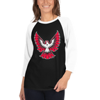 Camiseta de manga raglán 3/4 ❯ Extiende tus alas ❯ Colores surtidos