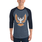 Camiseta de manga raglán 3/4 ❯ Extiende tus alas ❯ Colores surtidos