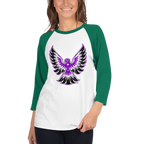 Camiseta de manga raglán 3/4 ❯ Extiende tus alas ❯ Colores surtidos
