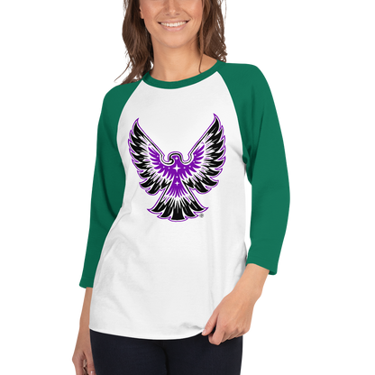 T-shirt à Manches Raglan 3/4 ❯ Déploie tes ailes ❯ Couleurs assorties