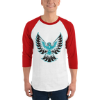 Camiseta de manga raglán 3/4 ❯ Extiende tus alas ❯ Colores surtidos