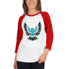 Camiseta de manga raglán 3/4 ❯ Extiende tus alas ❯ Colores surtidos