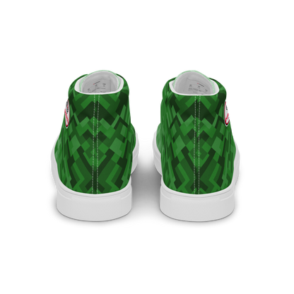 Women's Canvas Sneakers ❯ Polygonal Gradient ❯ Forest Green