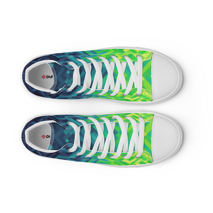 Women's Canvas Sneakers ❯ Polygonal Gradient ❯ Aurora Borealis