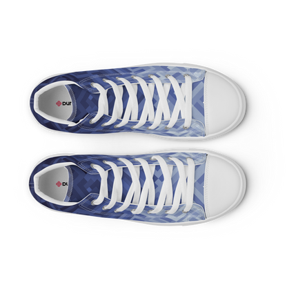 Women's Canvas Sneakers ❯ Polygonal Gradient ❯ Liberty Blue