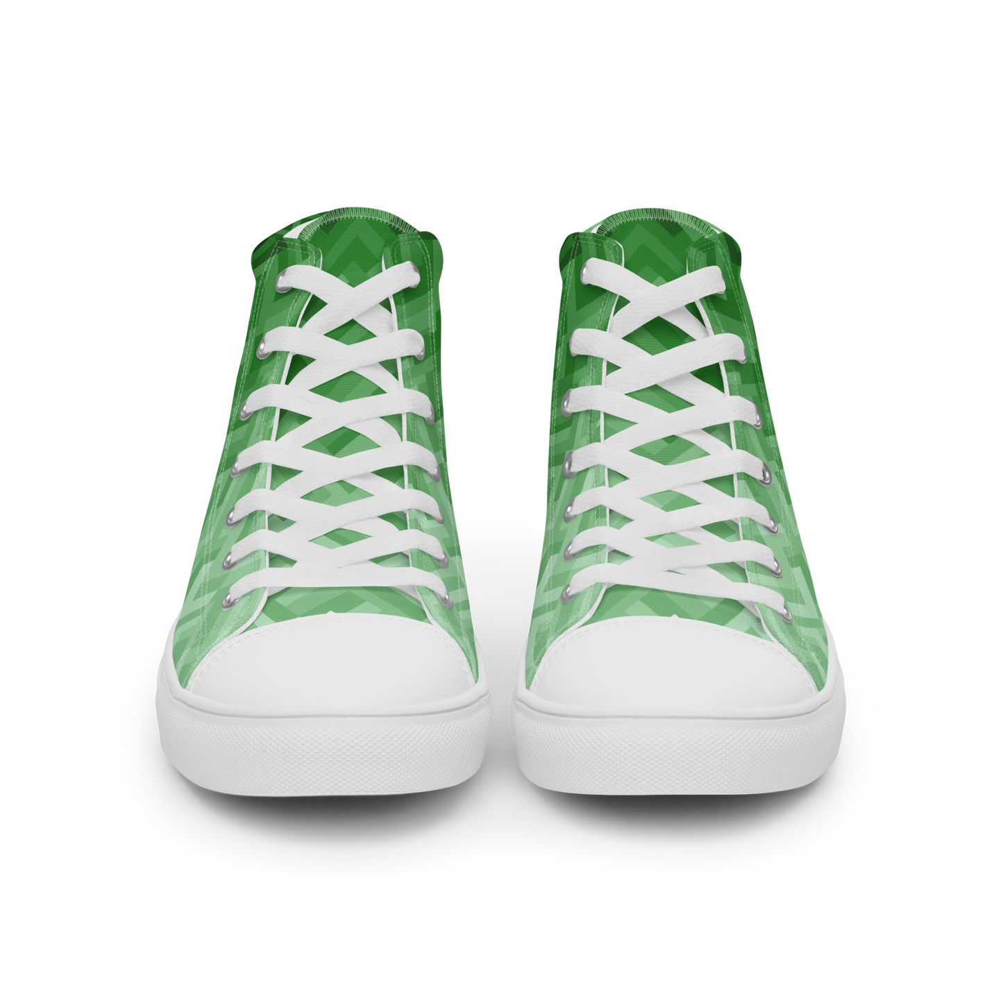 女式帆布运动鞋❯多边形渐变❯森林绿