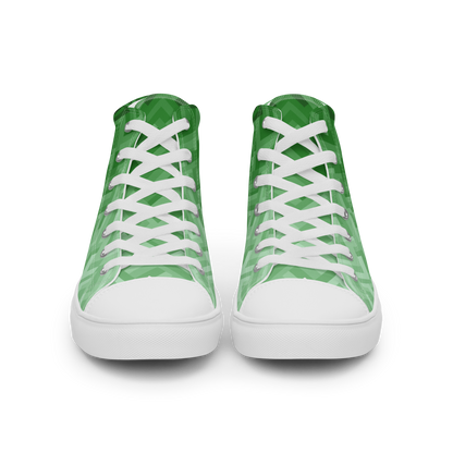 Women's Canvas Sneakers ❯ Polygonal Gradient ❯ Forest Green