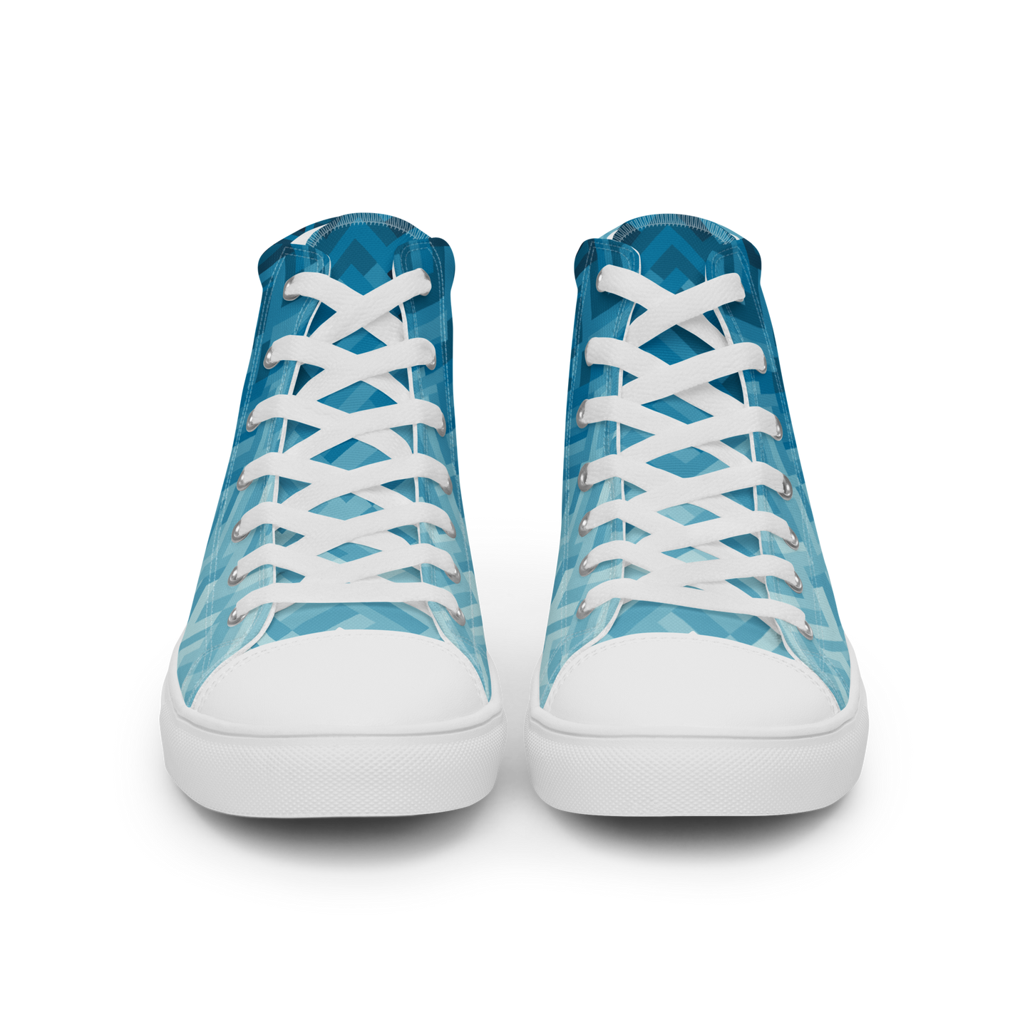 Women's Canvas Sneakers ❯ Polygonal Gradient ❯ Celestial Blue