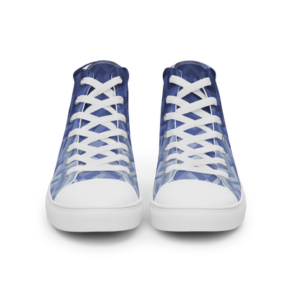 Women's Canvas Sneakers ❯ Polygonal Gradient ❯ Liberty Blue