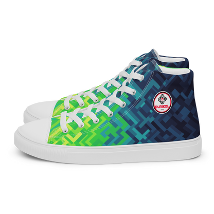 Women's Canvas Sneakers ❯ Polygonal Gradient ❯ Aurora Borealis