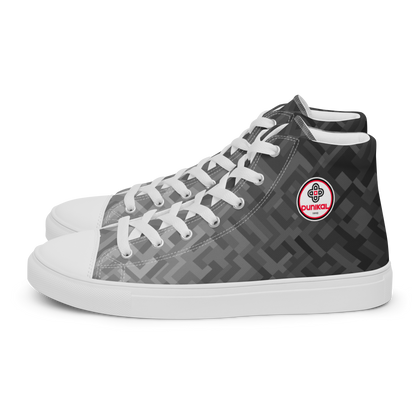 Women's Canvas Sneakers ❯ Polygonal Gradient ❯ Silver