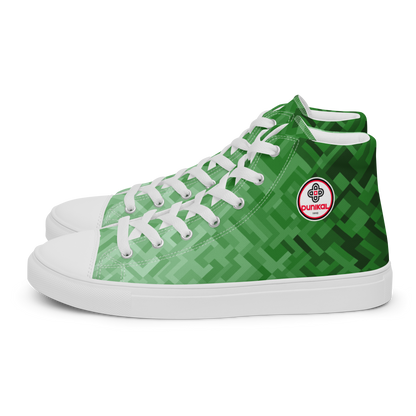 Women's Canvas Sneakers ❯ Polygonal Gradient ❯ Forest Green