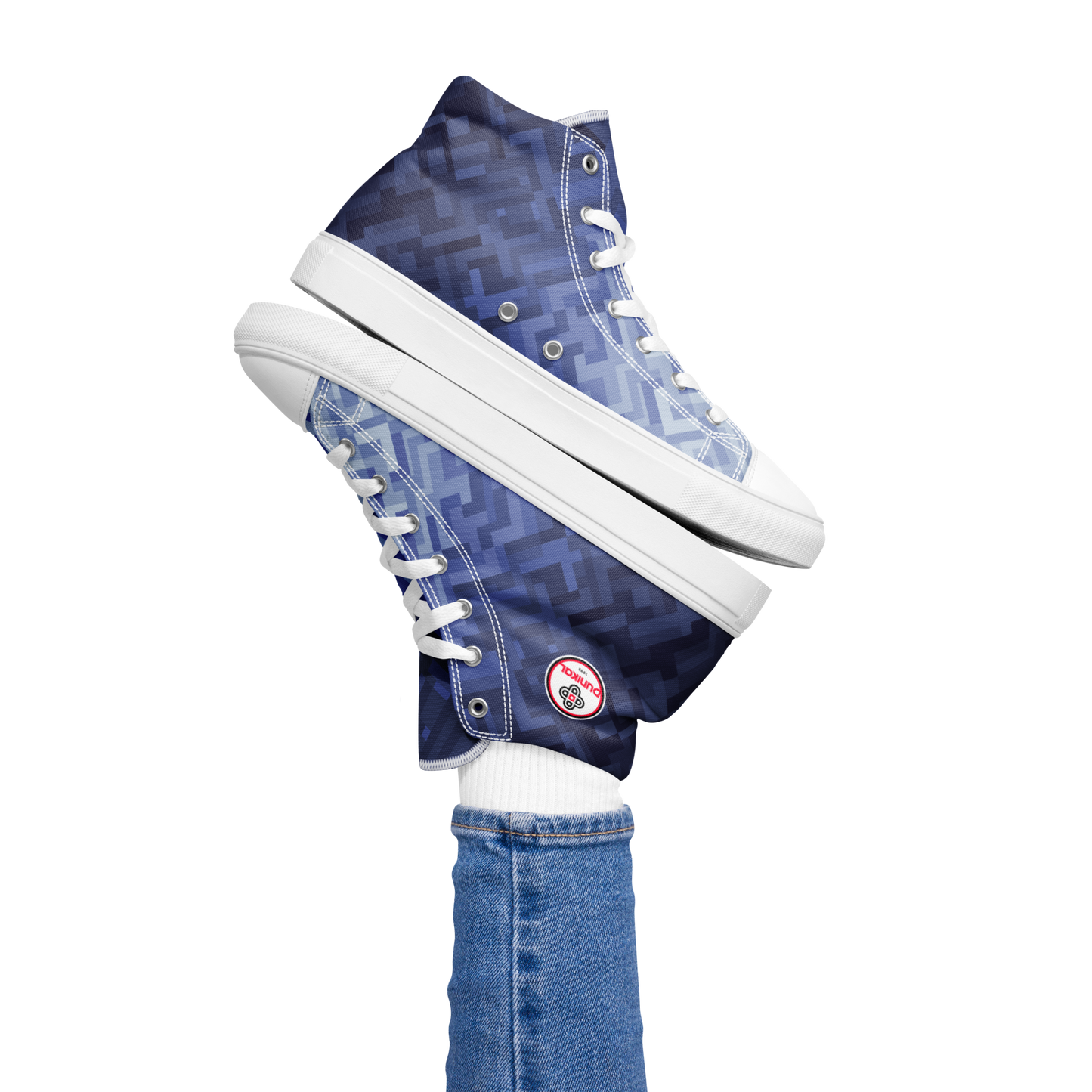 Women's Canvas Sneakers ❯ Polygonal Gradient ❯ Liberty Blue