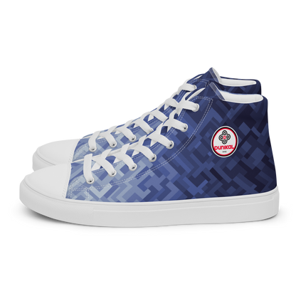 Women's Canvas Sneakers ❯ Polygonal Gradient ❯ Liberty Blue