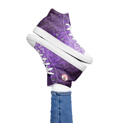 Women's Canvas Sneakers ❯ Polygonal Gradient ❯ Amethyst Purple