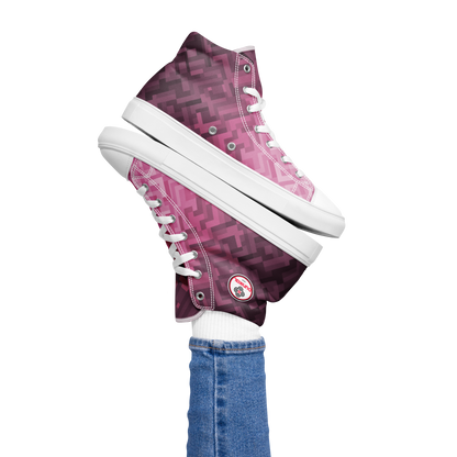 Women's Canvas Sneakers ❯ Polygonal Gradient ❯ Orchid Pink