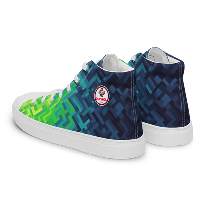 Women's Canvas Sneakers ❯ Polygonal Gradient ❯ Aurora Borealis