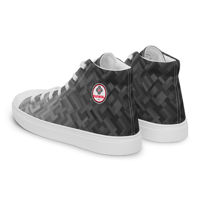 Women's Canvas Sneakers ❯ Polygonal Gradient ❯ Silver