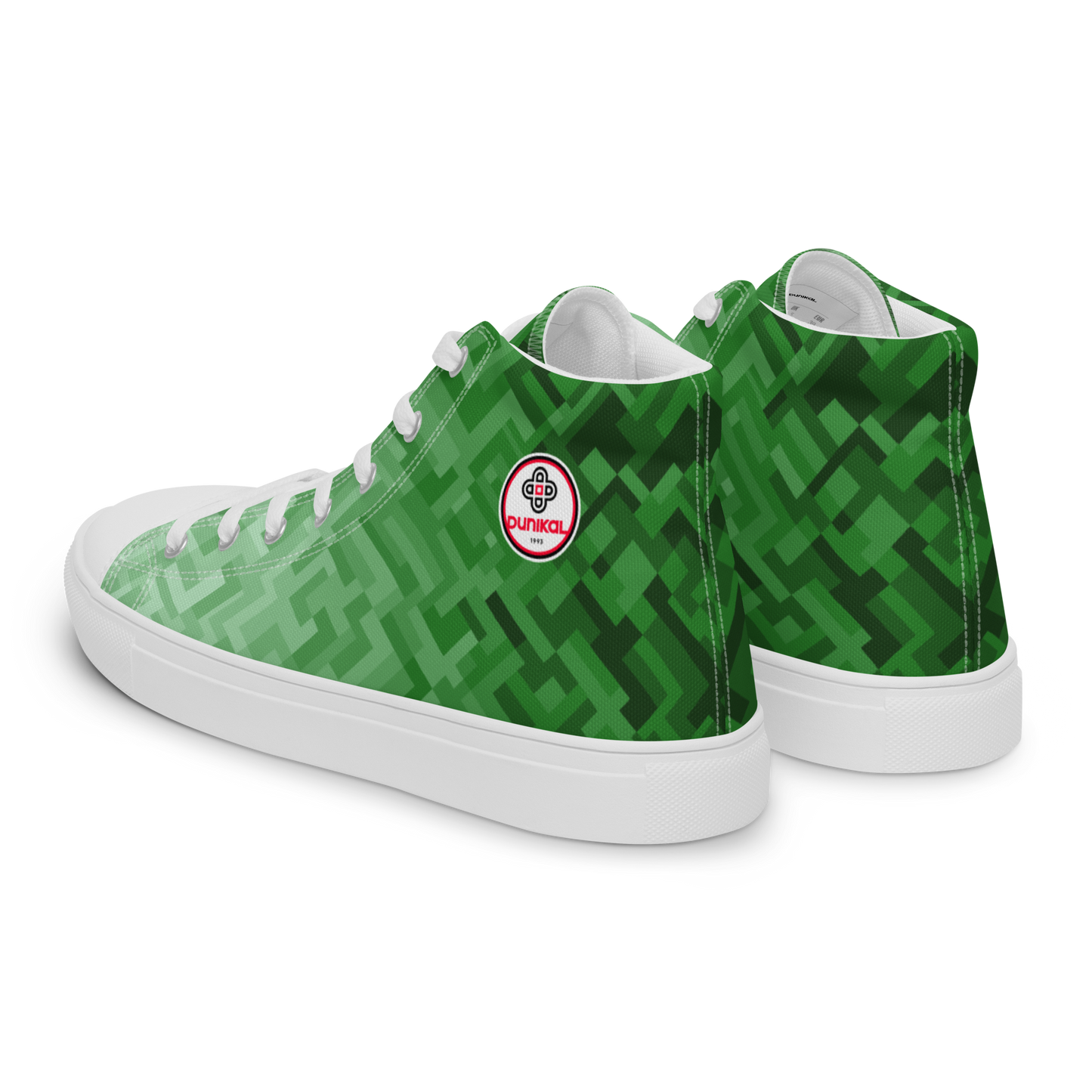 Women's Canvas Sneakers ❯ Polygonal Gradient ❯ Forest Green