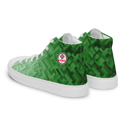 Women's Canvas Sneakers ❯ Polygonal Gradient ❯ Forest Green