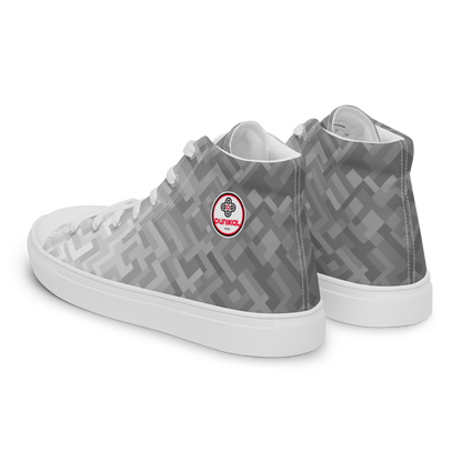 Women's Canvas Sneakers ❯ Polygonal Gradient ❯ Sonic Silver